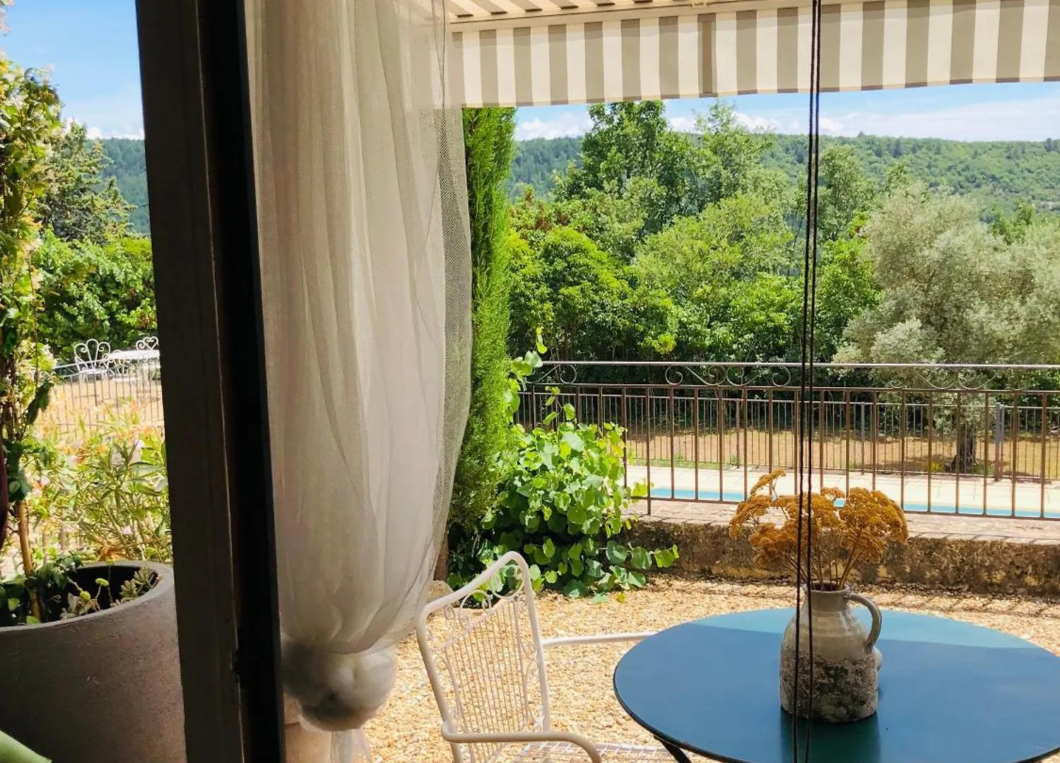 Luberon Provence Swimming Pool Terrace View For 2 Apartment Viens